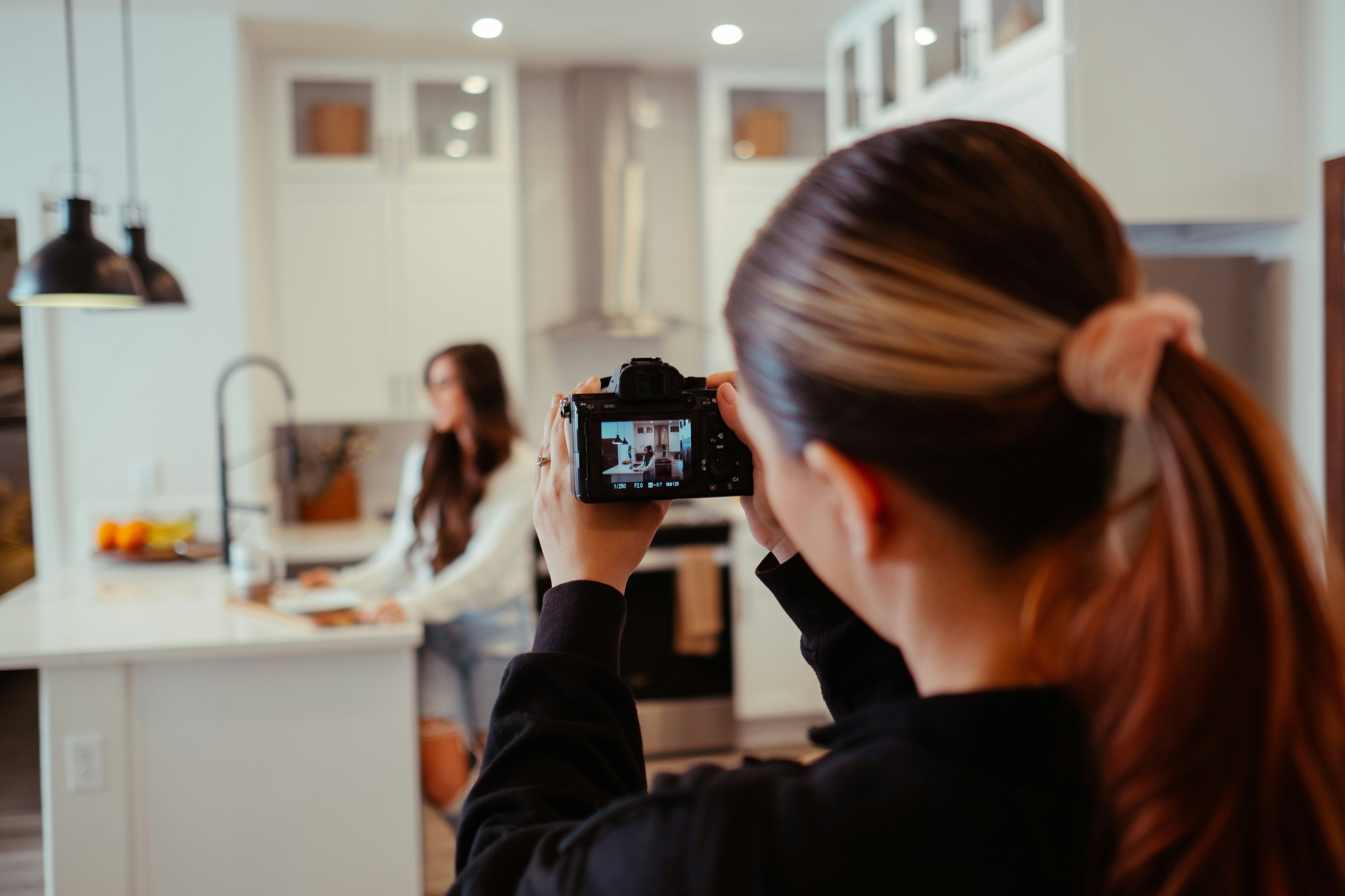 Creator filming lifestyle content